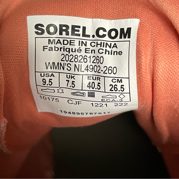 Sorel Women's Evie Sport Lace Waterproof Bootie Size 9.5 in Tan with Pink - Picture 4 of 9